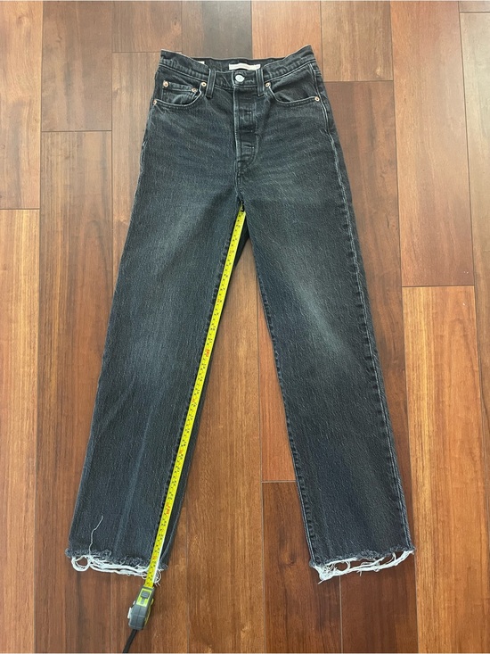 Levi's Denim - Levi's Premium Ribcage High-rise Straight Leg Black women’s jeans size 24